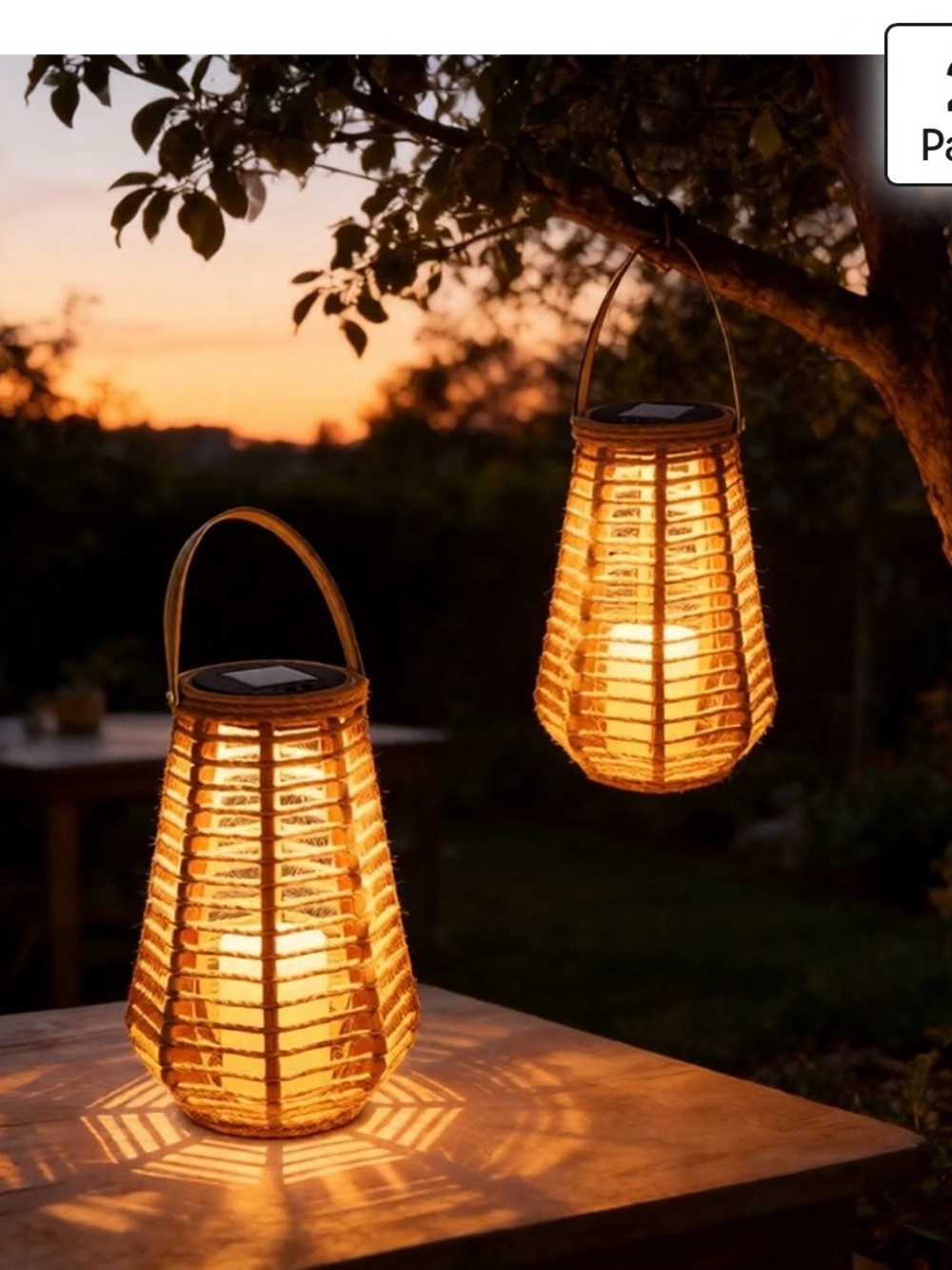 2 Pack Solar Laterns